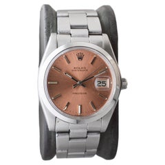 Rolex Stahl Oysterdate mit seltenem Original-Bronze-Zifferblatt aus der Fabrik von 1978
