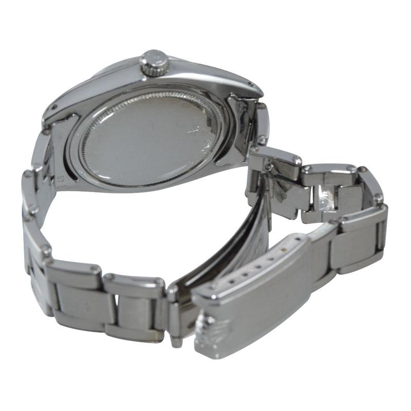 Rolex Steel Oysterdate with Rare Original Dial and Riveted Bracelet, circa 1969 5