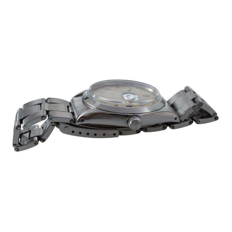 Rolex Steel Oysterdate with Rare Original Dial and Riveted Bracelet, circa 1969 4