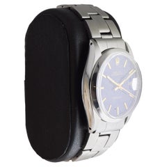 Rolex Steel Oysterdate with Unique Dark Blue Dial circa 1970's