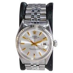 Rolex Steel Perpetual Datejust with Original Excellent Silver Dial 1960's