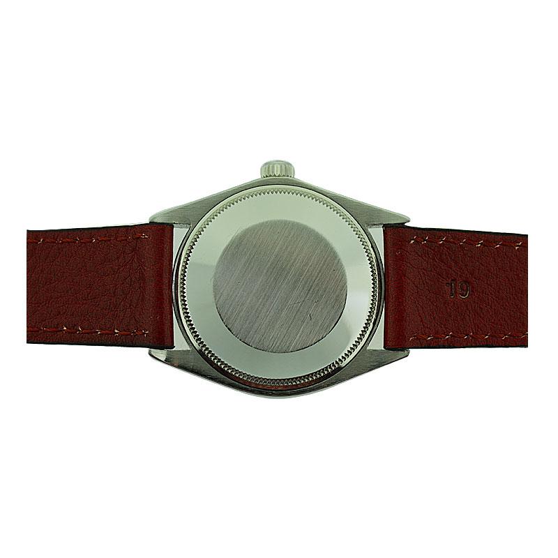 Rolex Oyster Perpetual Air King en acier avec cadran personnalisé, vers les années 1970 en vente 3