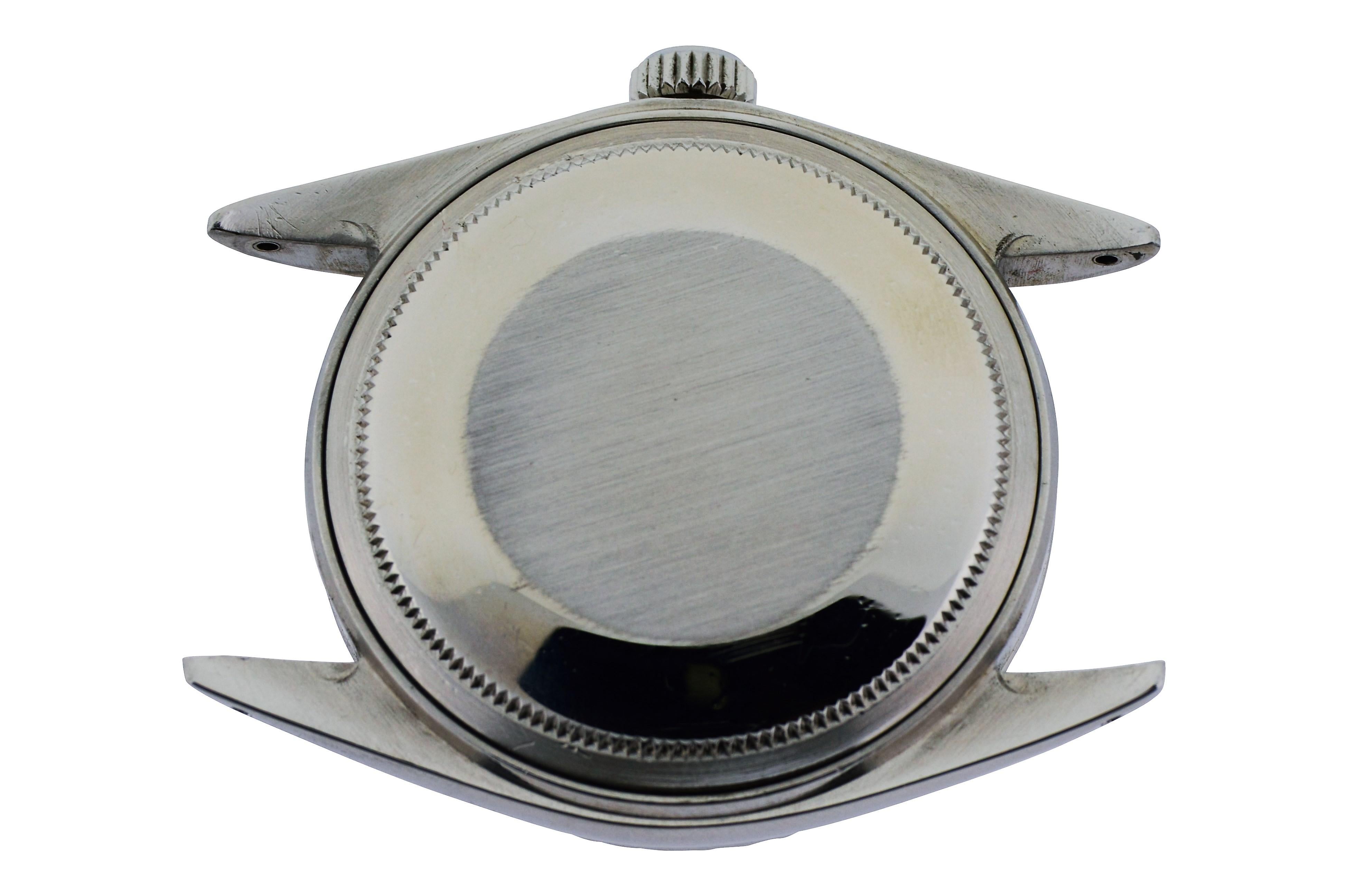 Rolex Oyster Perpetual Air King en acier avec cadran personnalisé, vers les années 1970 en vente 4
