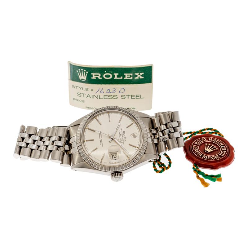 Rolex Steel Quickset Datejust with Original Box and Papers from 1978 or 1979 For Sale 5