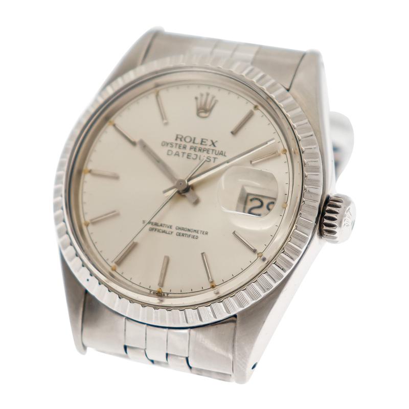 Rolex Steel Quickset Datejust with Original Box and Papers from 1978 or 1979 For Sale 1