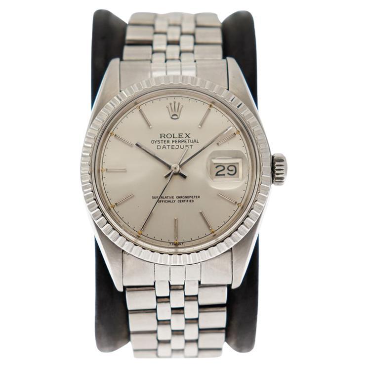 Rolex Steel Quickset Datejust with Original Box and Papers from 1978 or 1979 For Sale