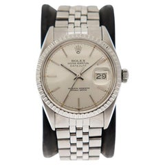 Retro Rolex Steel Quickset Datejust with Original Box and Papers from 1978 or 1979