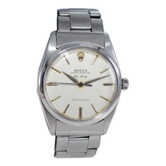 Rolex Steel Rare Reference 5504 20mm Bracelet Air King All Original circa 1959