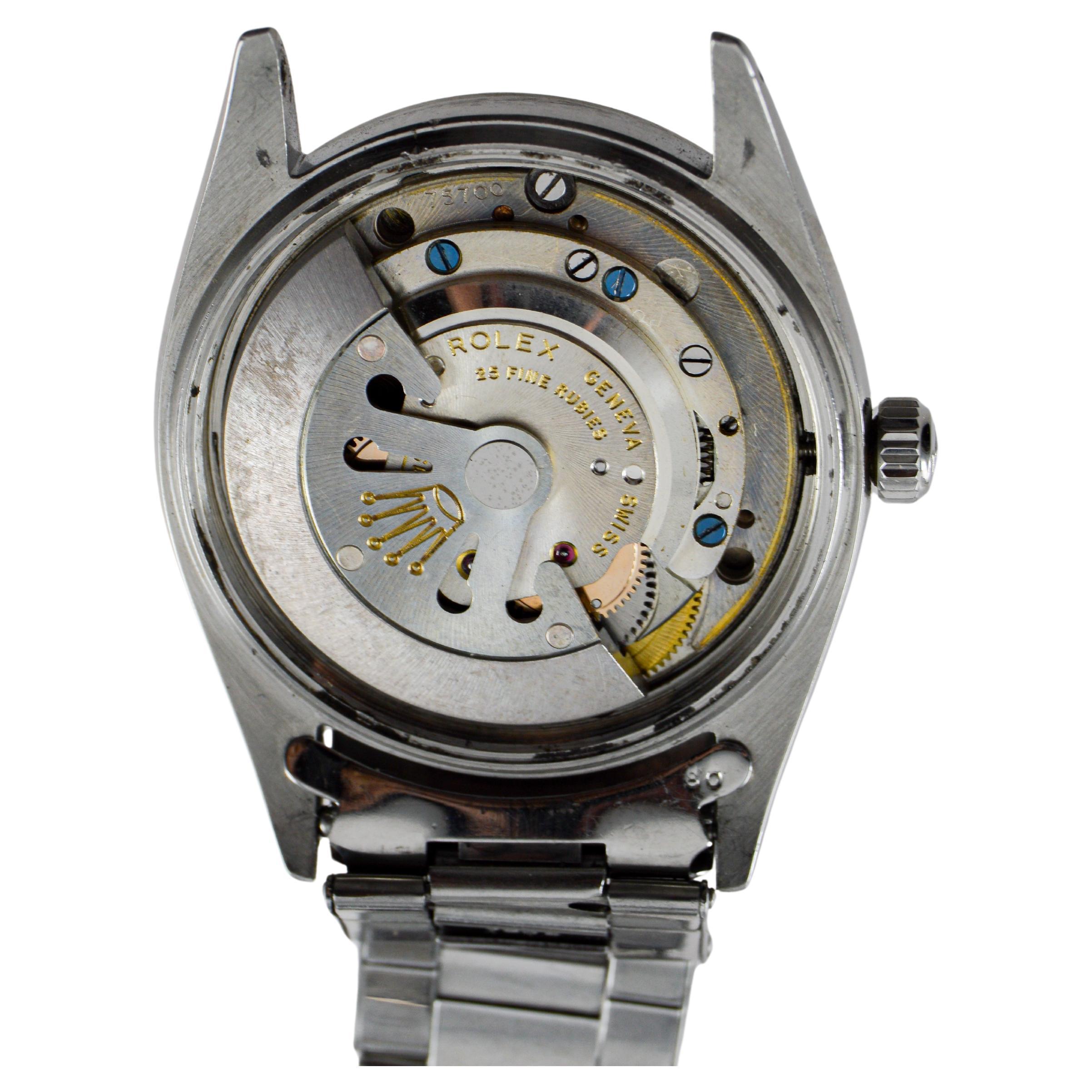 Rolex Steel Rare Reference 5504 20mm Bracelet Air King All Original circa 1959 For Sale 8