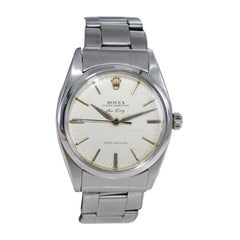 Rolex Steel Rare Reference 5504 20mm Bracelet Air King All Original Late 1959