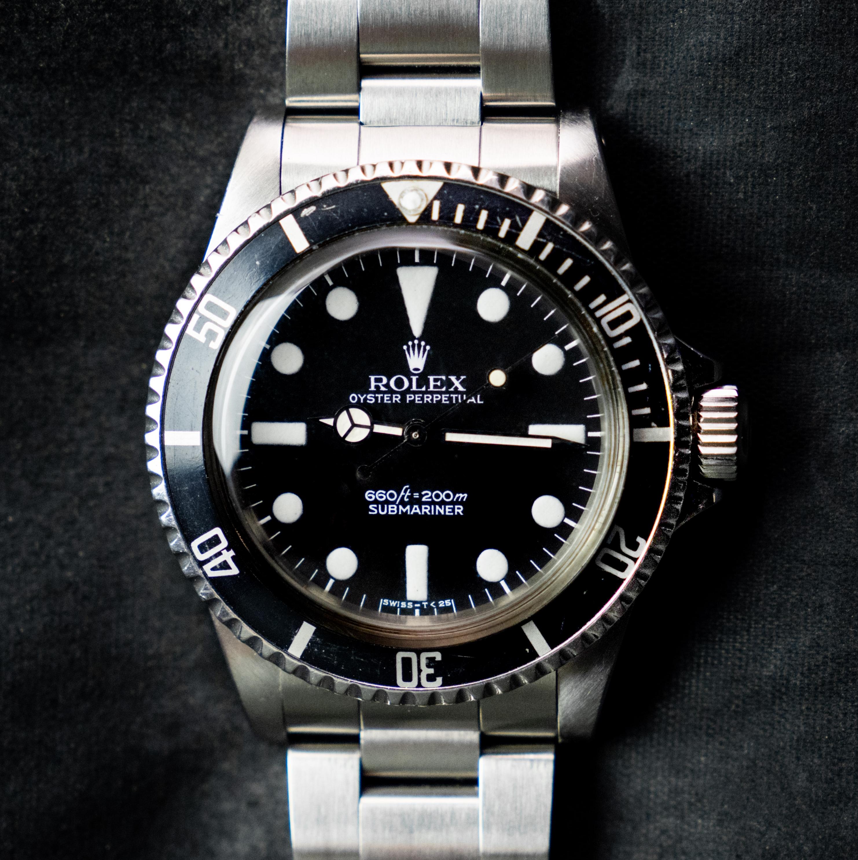 Women's or Men's Rolex Steel Submariner Maxi MK I Matte Dial 5513 Steel Automatic Watch, 1978 For Sale