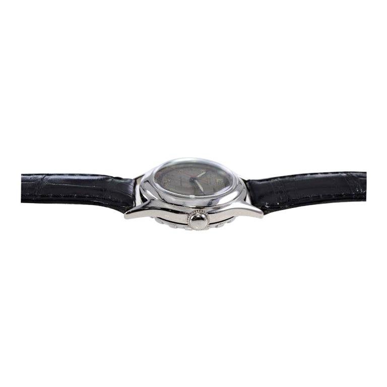 Rolex Steel Tudor Sky Rocket Geneve with Original Luminous Dial and Hands 1940's 5