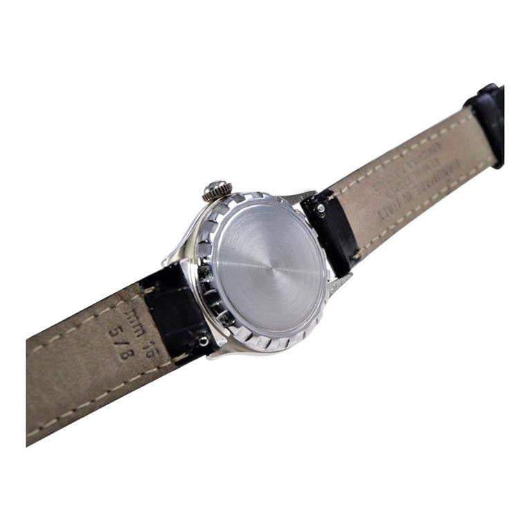 Rolex Tudor Sky Rocket Geneve de acero con esfera y agujas luminosas originales Años 40 4