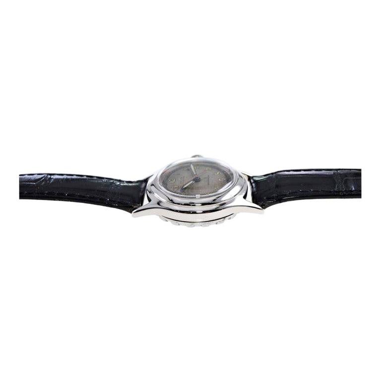 Rolex Steel Tudor Sky Rocket Geneve with Original Luminous Dial and Hands 1940's 6