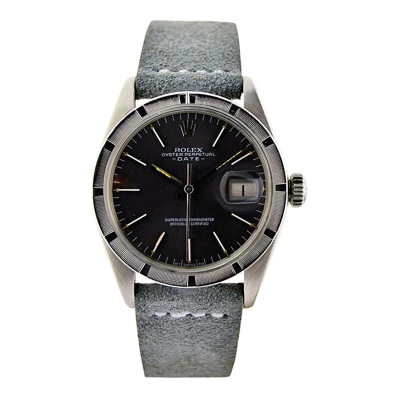 Women's or Men's Rolex Steel with Charcoal Dial from 1974 or 1975