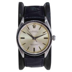 Used Rolex Steel with Machined Bezel and Original Dial and Dauphine Hands from 1961