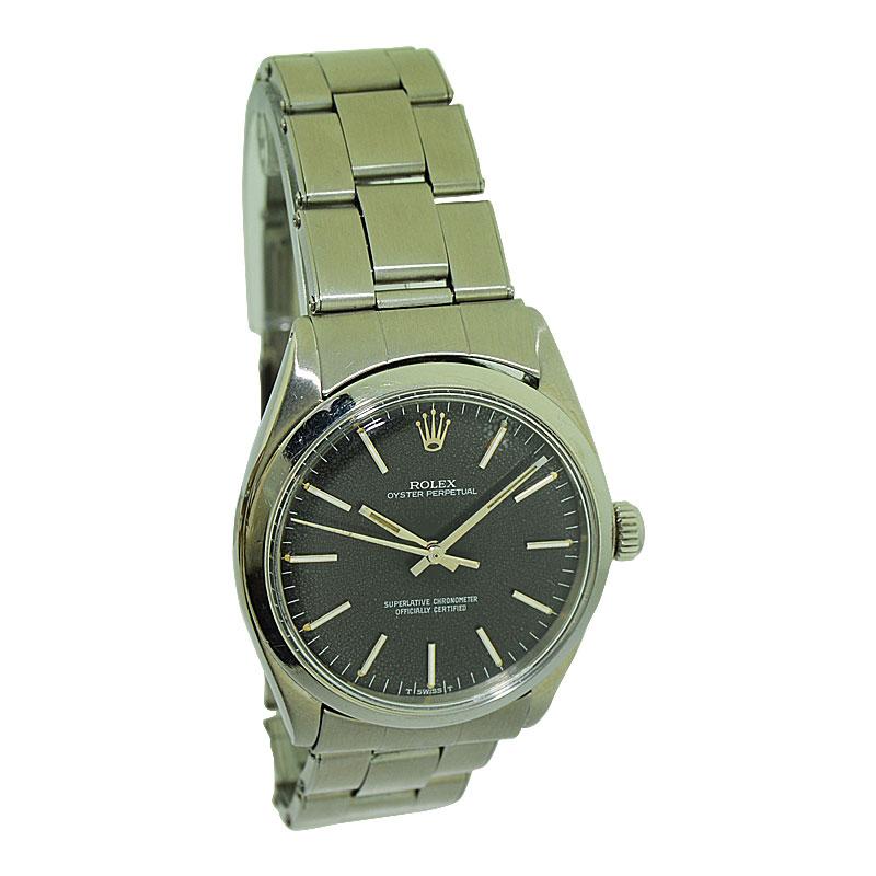 Rolex Oyster Perpetual Stainless Steel with Original Black Dial, Mid 1960's 1