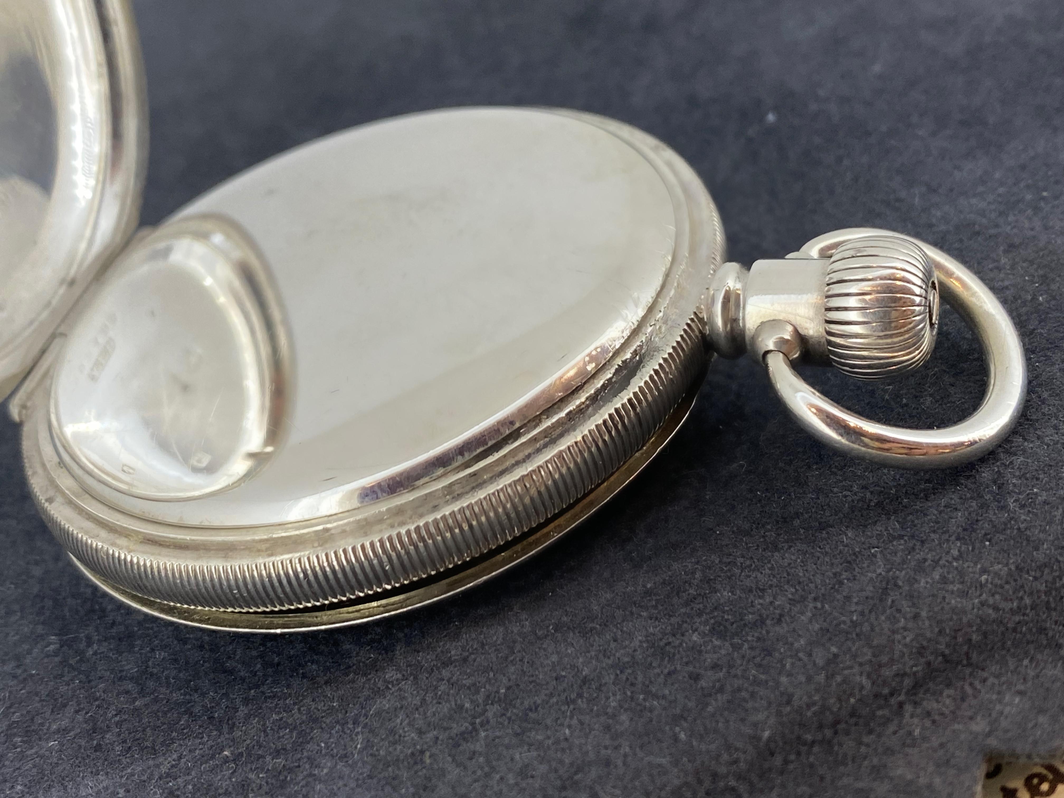 Rolex Sterlingsilber-Taschenuhr Antike um 1920 Doppel Jäger Großes 53 mm Gehäuse 4