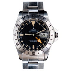 Used Rolex Steve McQueen Explorer II 1655 Straight Hand Steel Automatic Watch, 1972
