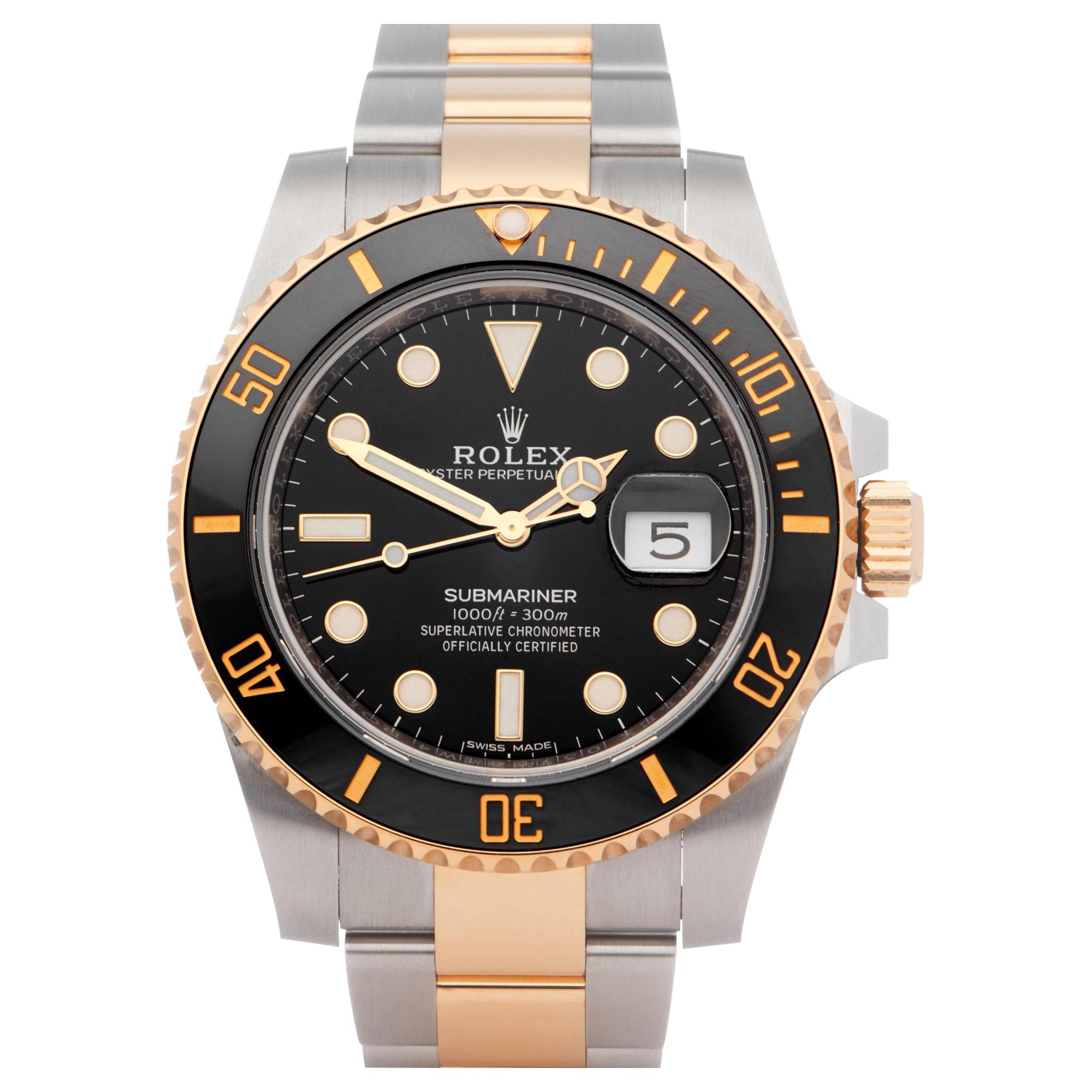 Rolex Submariner 0 116613LN Men Yellow Gold & Stainless Steel 0 Watch