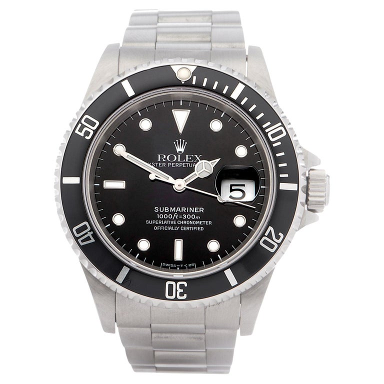 Rolex Submariner 0 16610 Men Stainless Steel 0 Watch