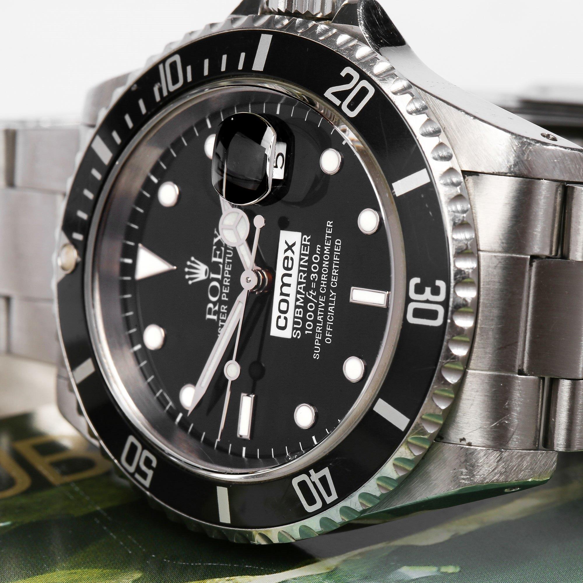 Men's Rolex Submariner 0 16610 Men Stainless Steel Comex Watch