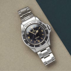 Rolex Submariner 0 5513 Men Stainless Steel Gilt Explorer "Kissing L" Dial Watch