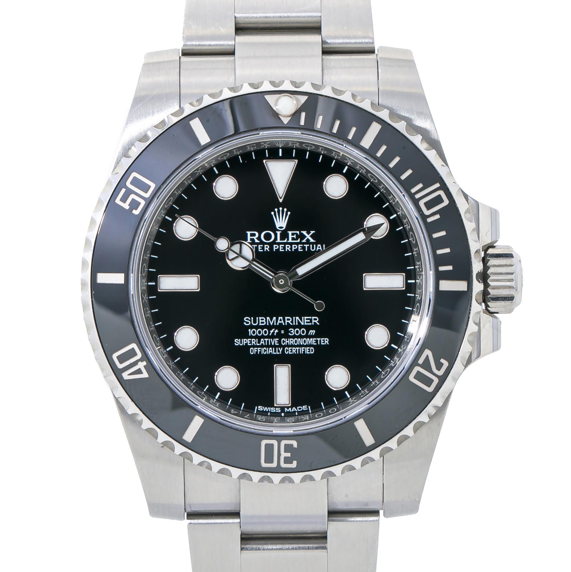 Rolex Submariner 114060, Black Dial, Certified and Warranty 1