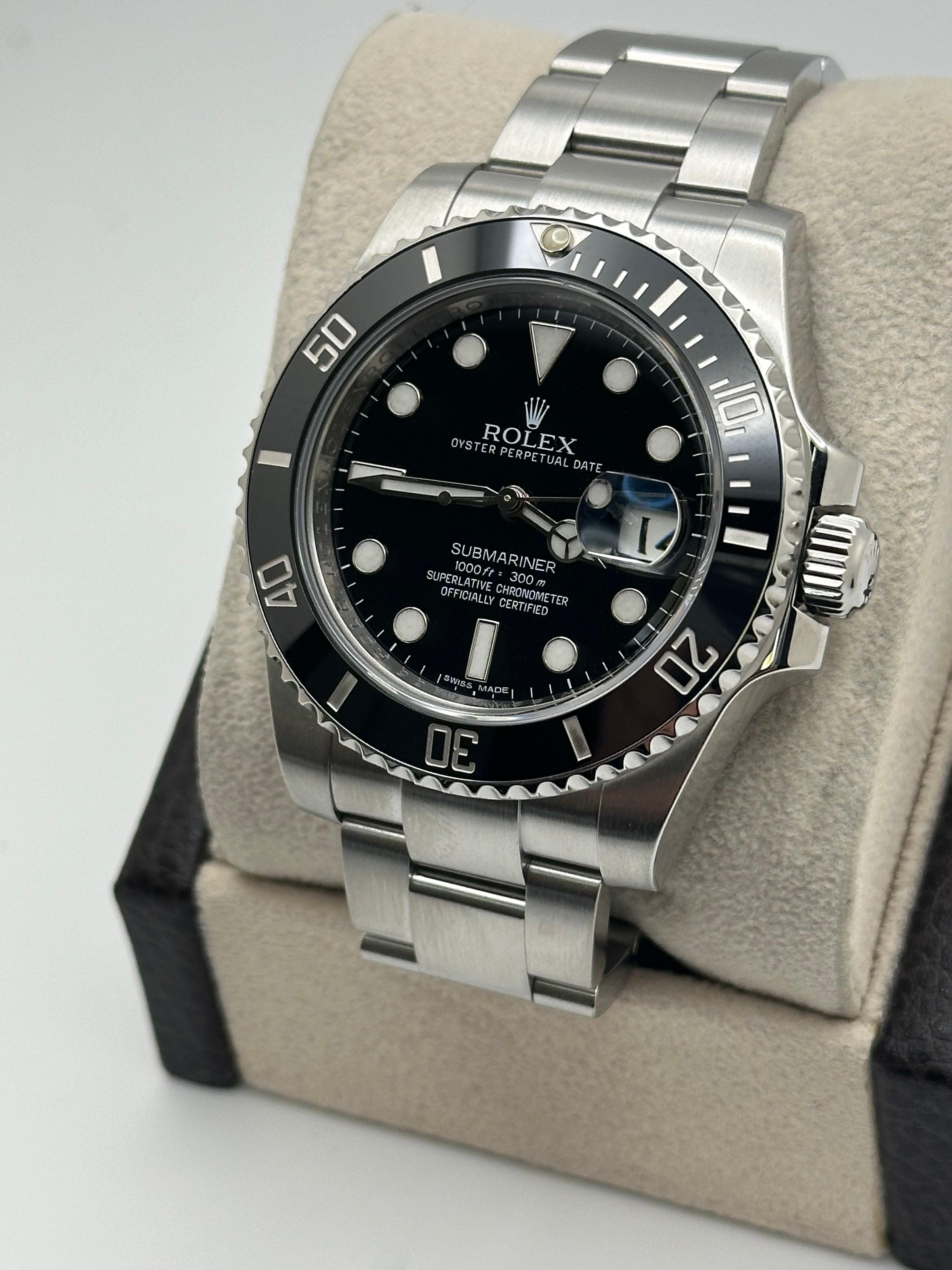 Rolex Submariner 116610 40mm Black Ceramic Stainless Steel Box Excellent état - En vente à San Diego, CA