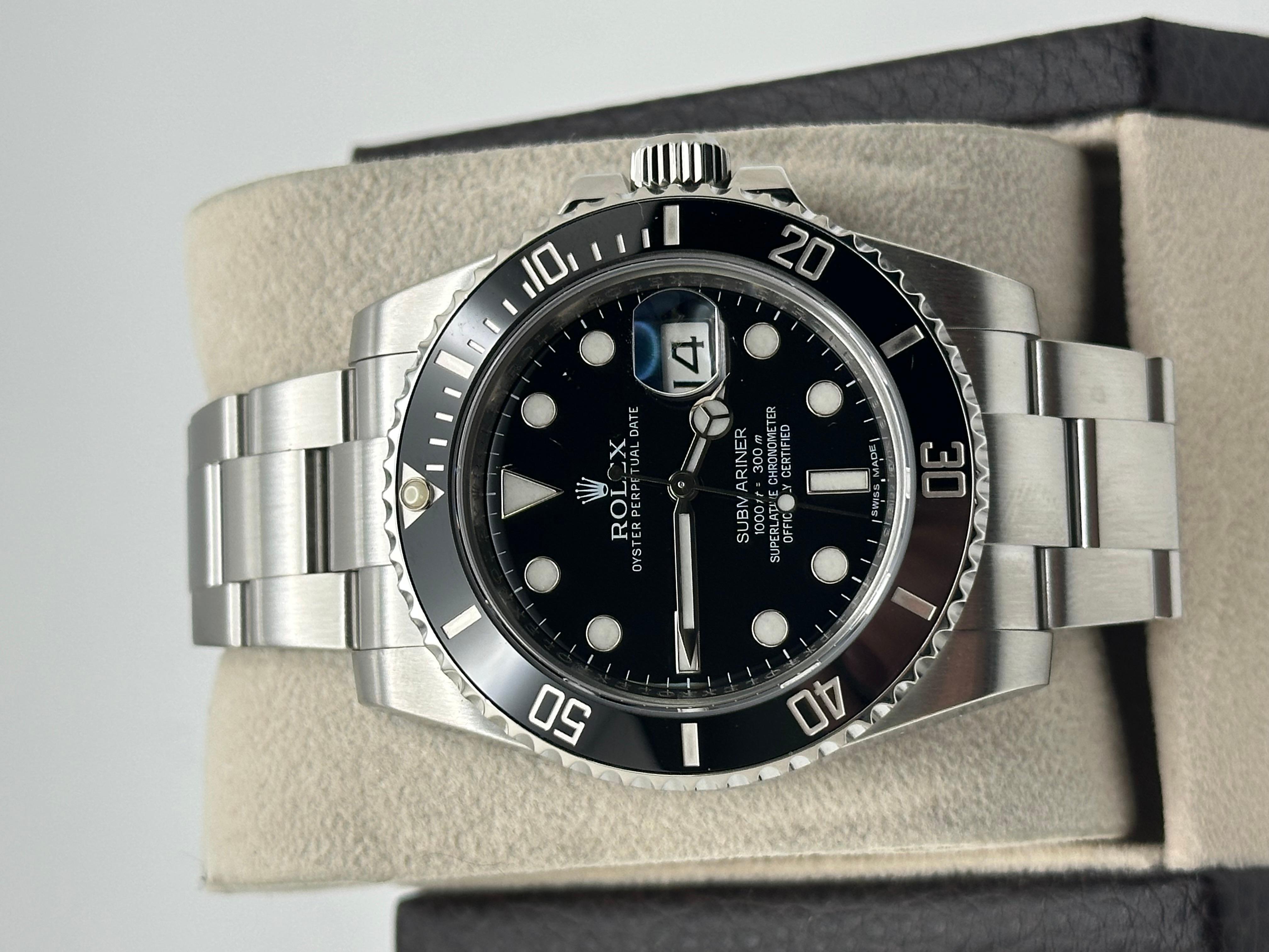 Rolex Submariner 116610 40mm Black Ceramic Stainless Steel Box en vente 1