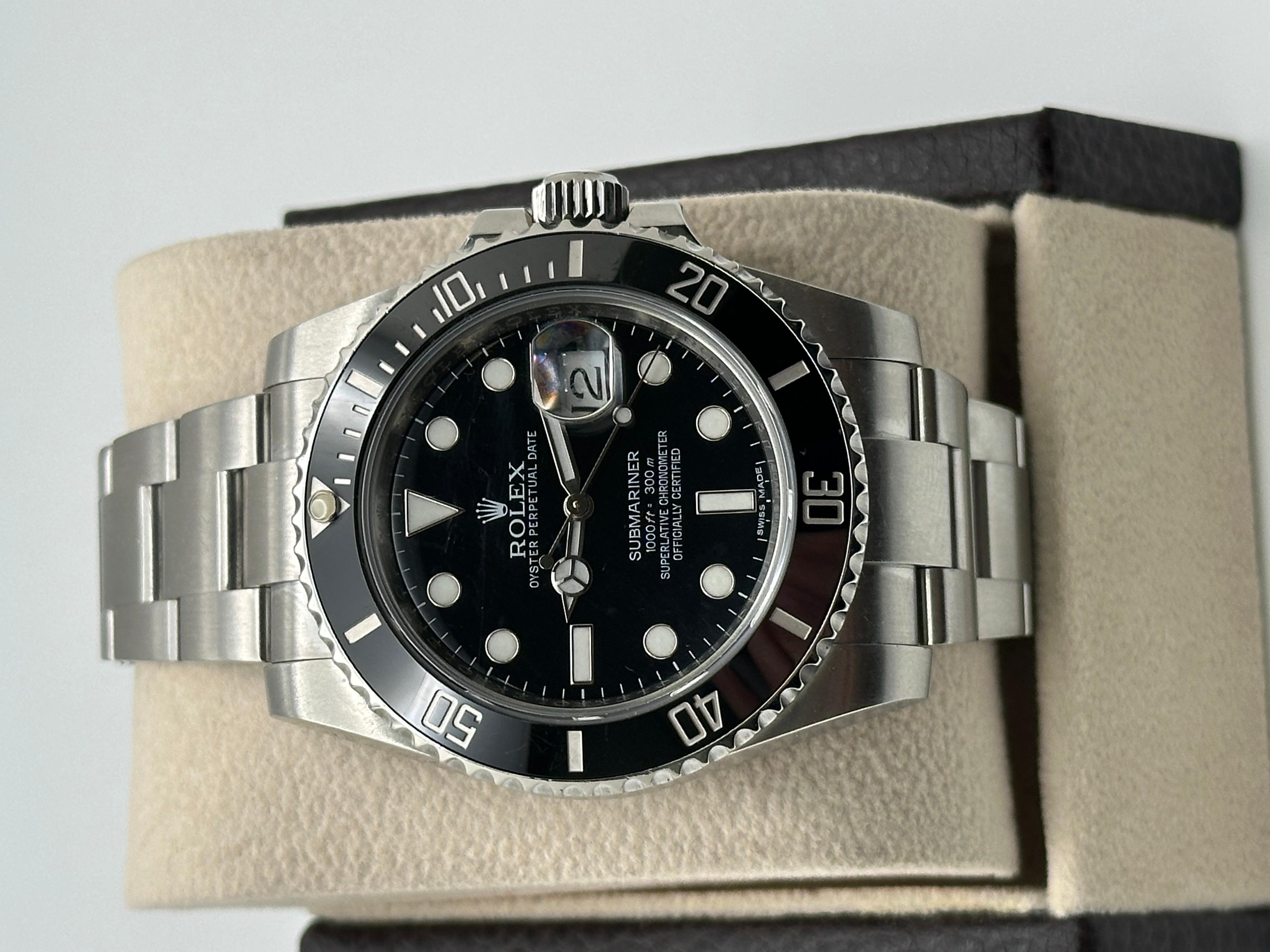Rolex Submariner 116610 40mm Black Ceramic Stainless Steel Box Paper 2015 1