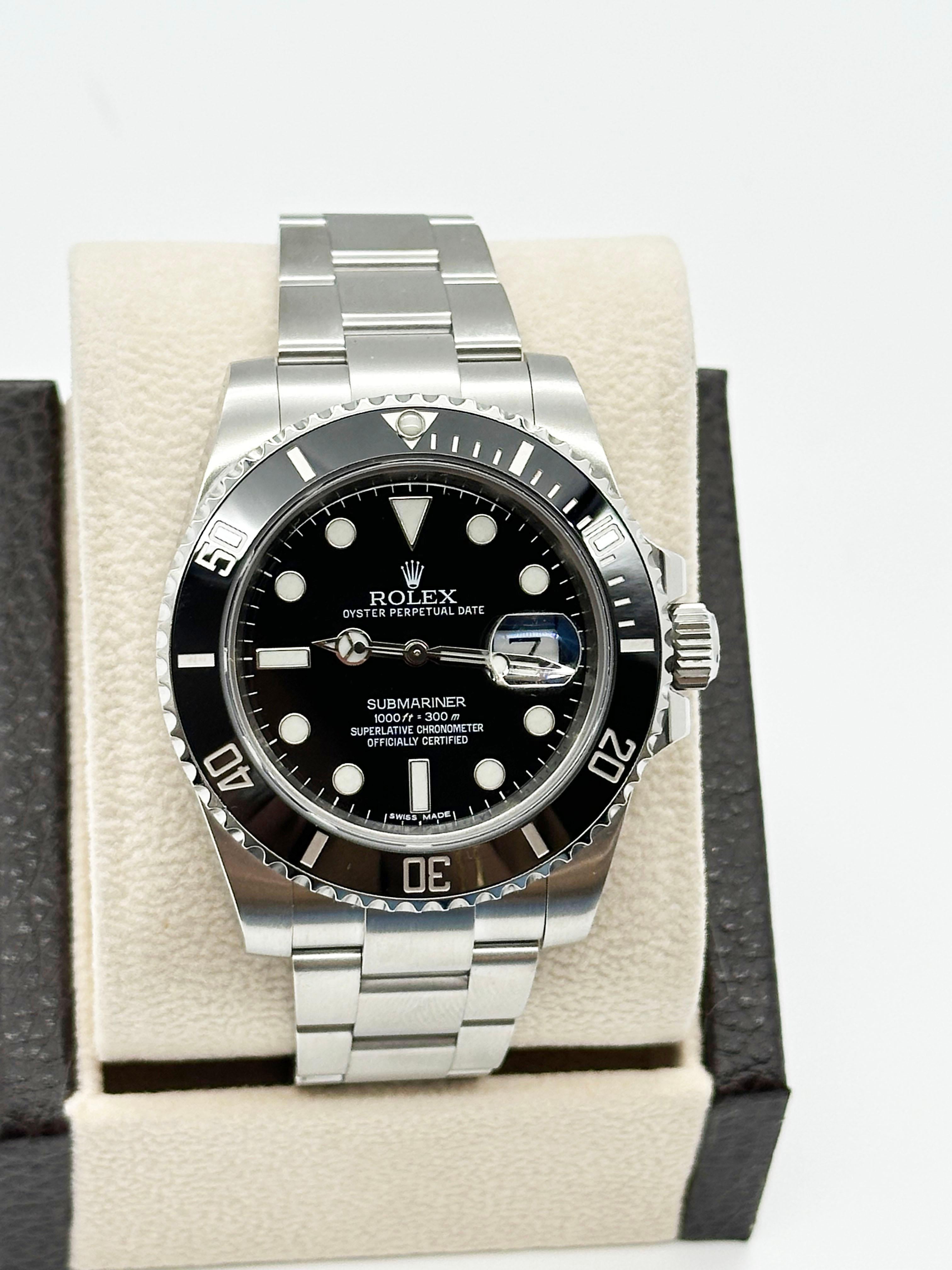 Rolex Submariner 116610 Black Ceramic 40mm Stainless Steel Box Paper 2014 1