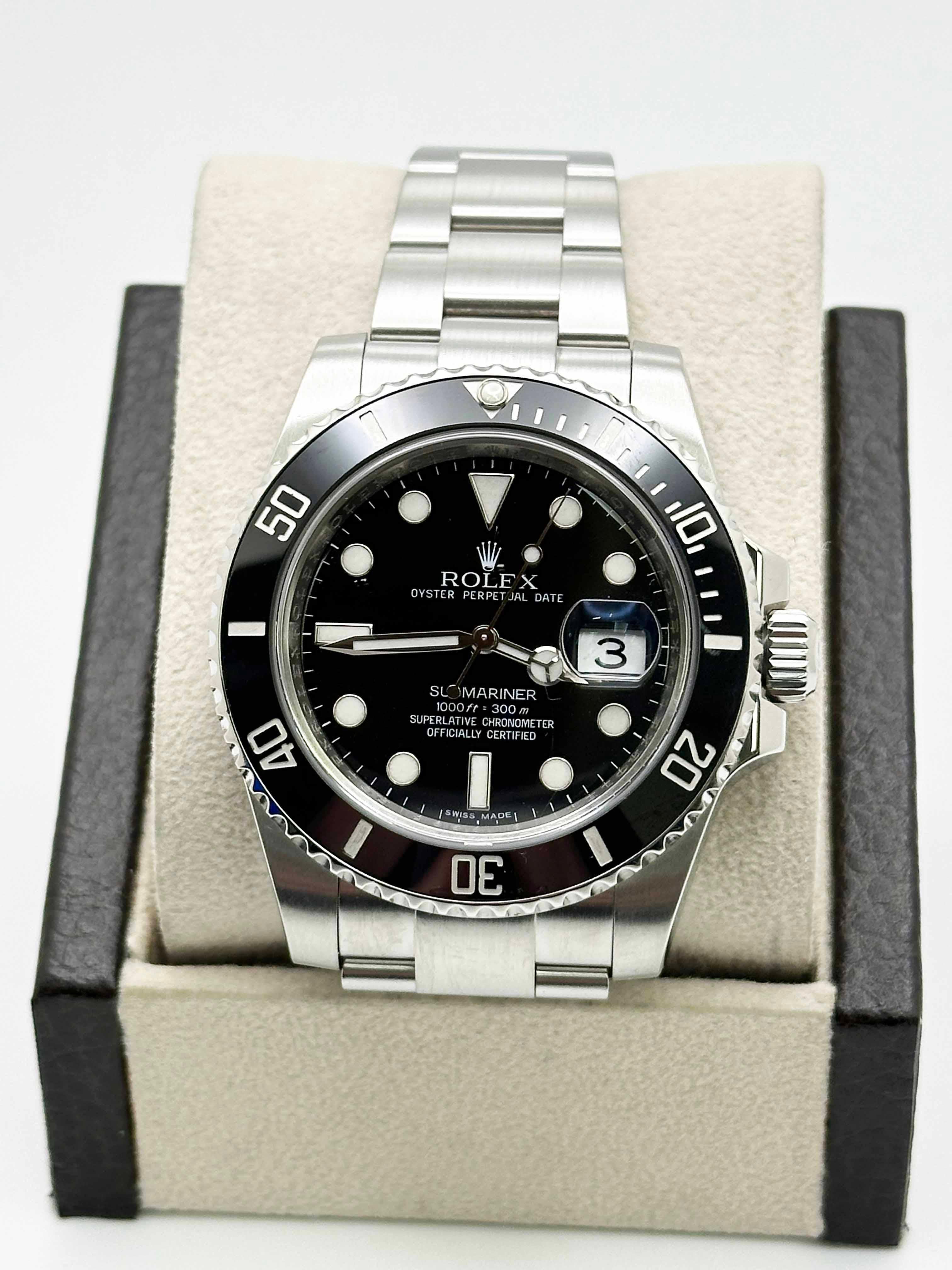 Rolex Submariner 116610 Date Black Ceramic Stainless Steel Box 1