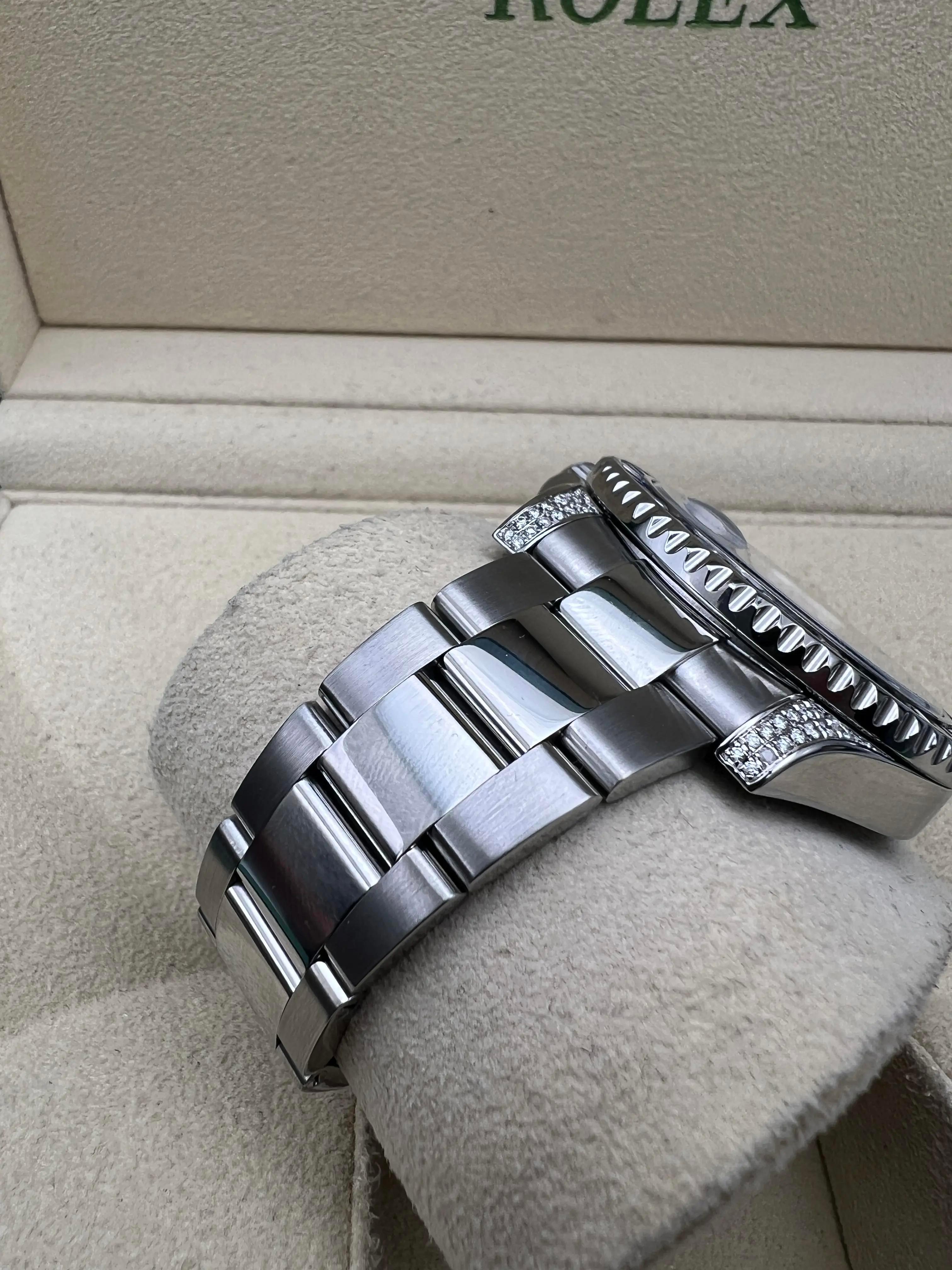 Estilo Rolex Submariner 116610 Zafiros Diamantes Bisel y Esfera Personalizados 116659SABR en venta 2