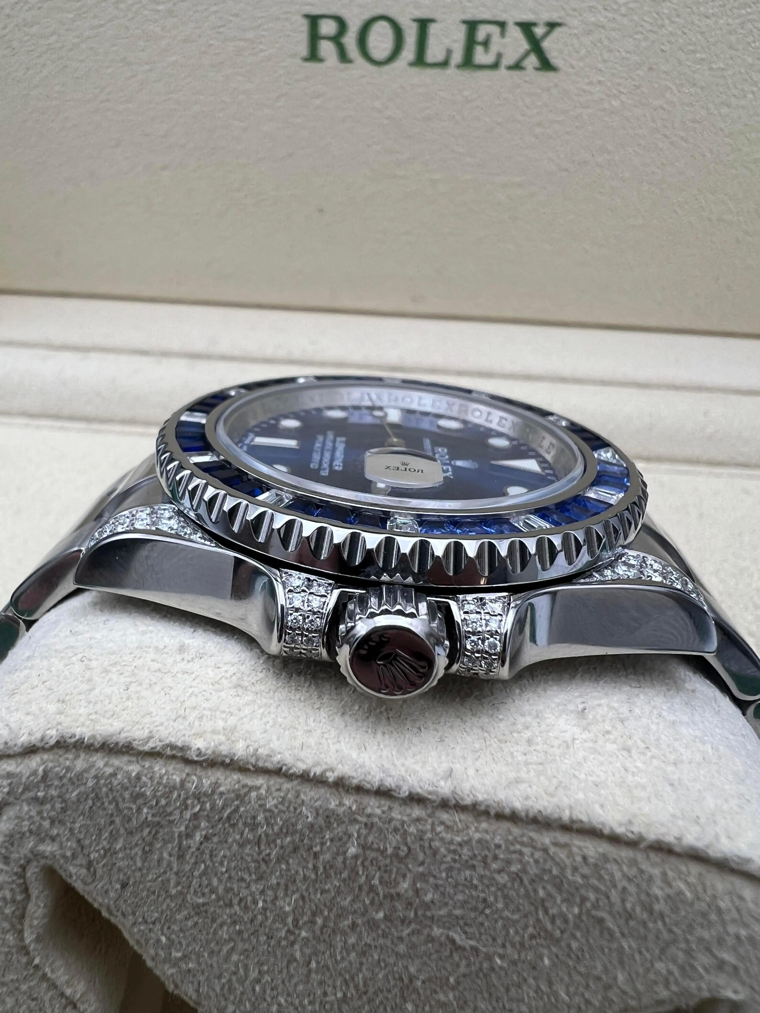 Estilo Rolex Submariner 116610 Zafiros Diamantes Bisel y Esfera Personalizados 116659SABR en venta 4