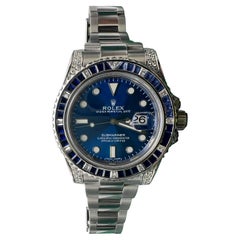 Rolex Submariner 116610 Diamond Sapphires Custom Bezel & Dial 116659SABR Style