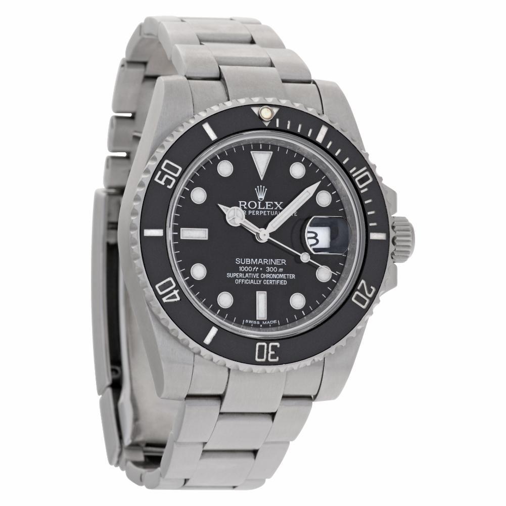 Rolex Submariner 116610 Stainless Steel Black Dial Automatic Watch In Excellent Condition For Sale In Miami, FL