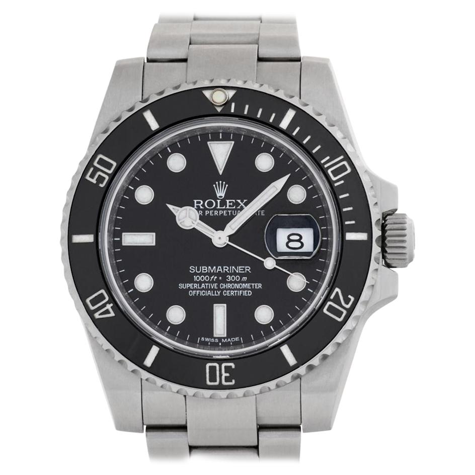 Rolex Submariner 116610 Stainless Steel Black Dial Automatic Watch For Sale