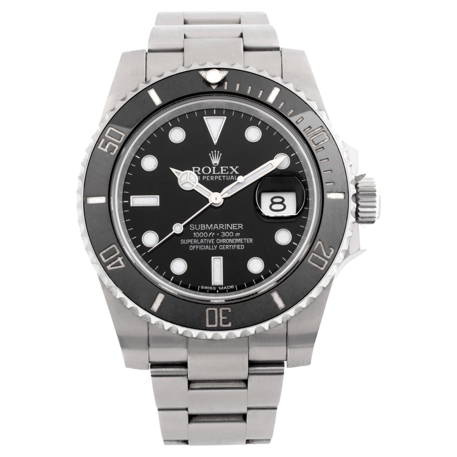 Rolex Submariner 116610ln Automatic Watch Stainless Steel Black Dial