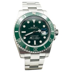 Used Rolex Submariner 116610V Hulk Green Ceramic Stainless Steel Box Paper 2013
