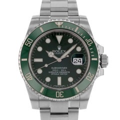 Rolex Submariner 116610V 'Hulk' Steel Ceramic Green Bezel Green Dial Men’s Watch