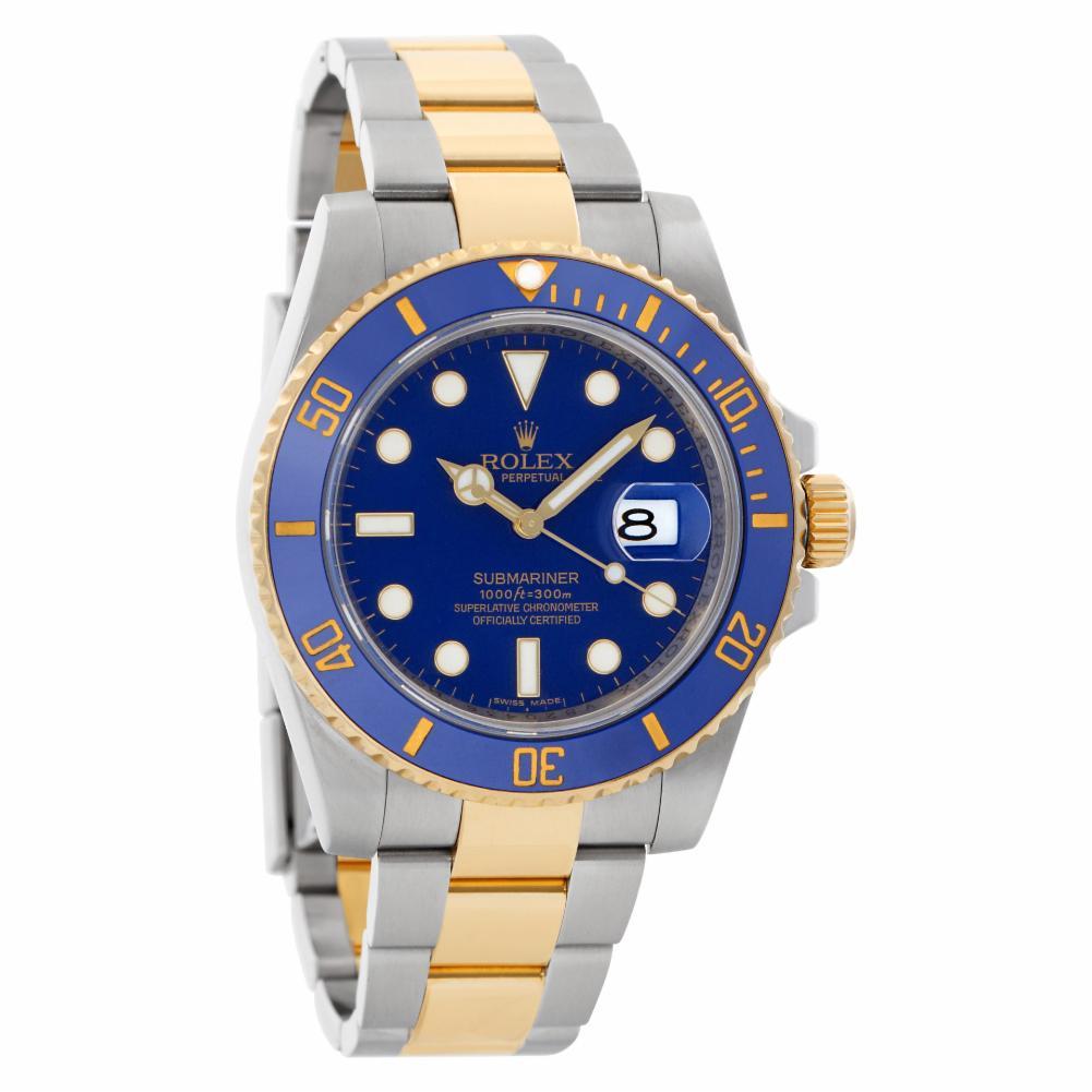 Men's Rolex Submariner 116613, Blue Dial, Certified and Warranty