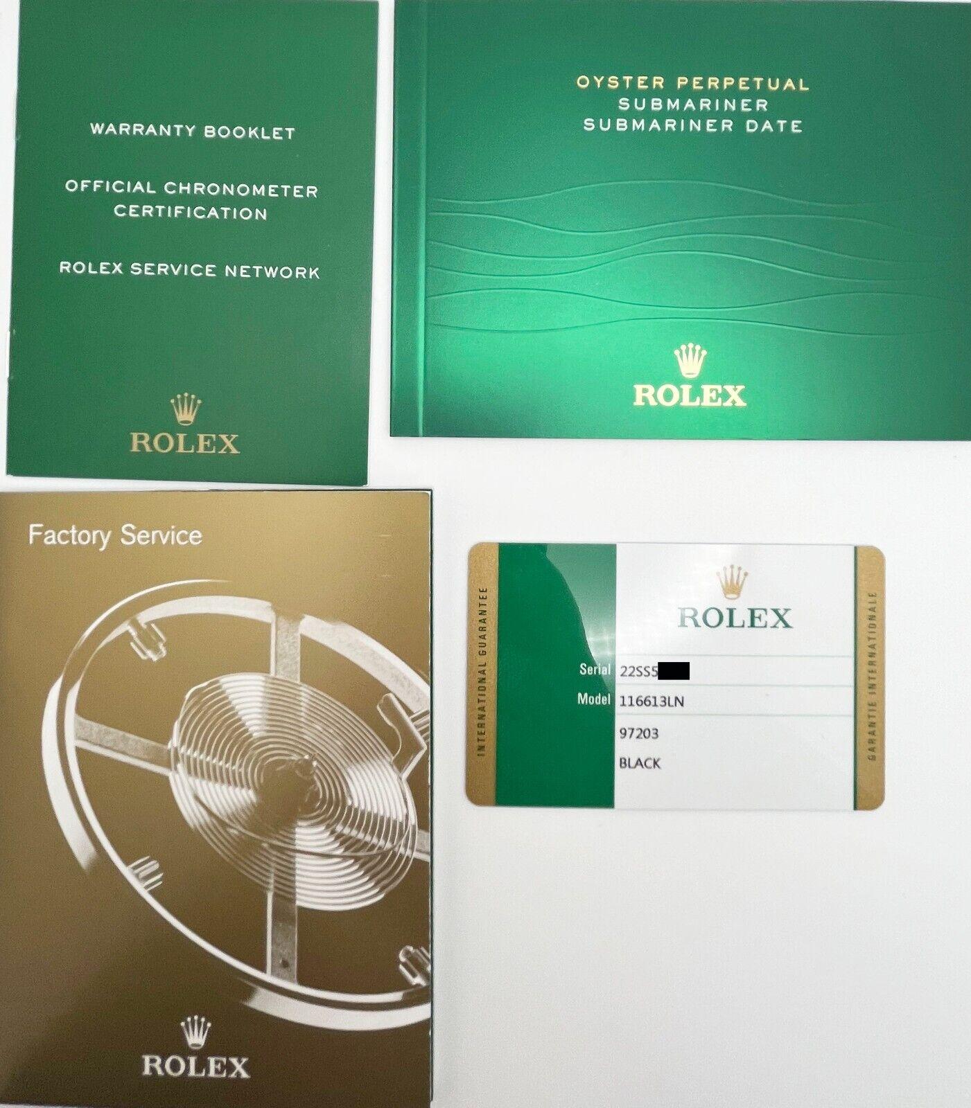 Rolex Submariner 116613 Schwarze Keramik 18k Gelbgold Stahl Box Papier 2015 Herren im Angebot