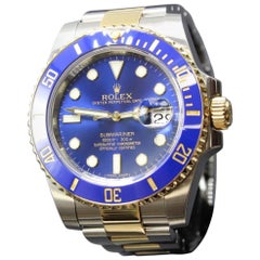 Rolex Submariner 116613 Blue Ceramic 18 Karat Yellow Gold and Stainless Steel