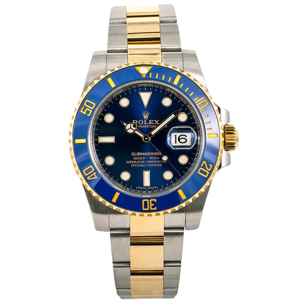 Rolex Submariner 116613, Blue Dial, Certified and Warranty