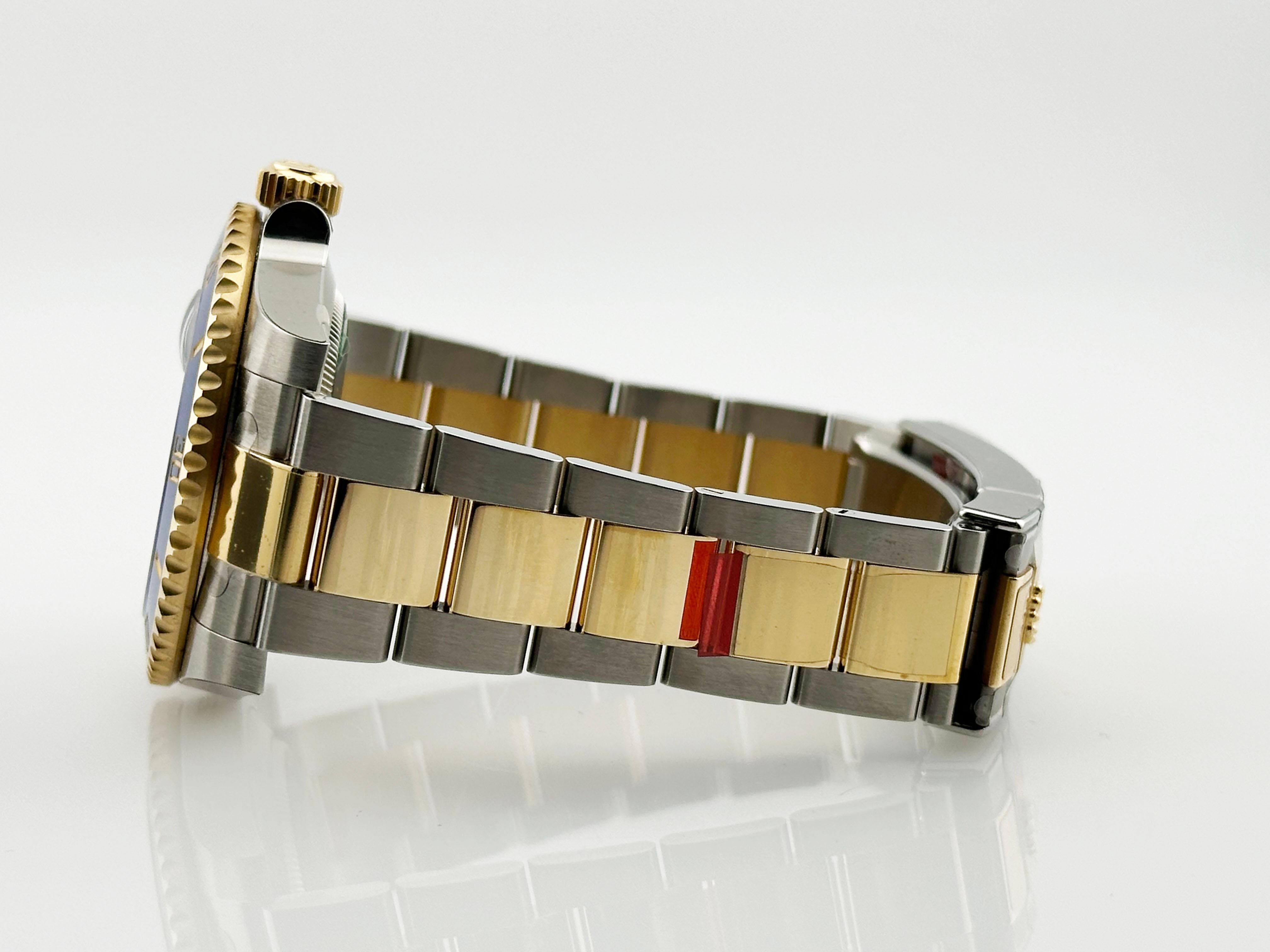 Rolex Submariner 116613LB 40mm Blu 18K Oro Acciaio Scatola Documenti COMPLETA STICKERS in vendita 5