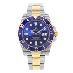 Rolex Submariner 116613LB Blue on Blue Steel 18 Karat Gold Automatic Men's Watch