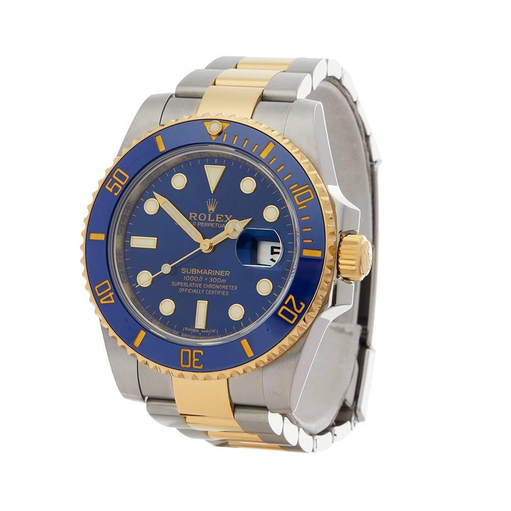 Ref: W5107
Manufacturer: Rolex
Model: Submariner
Model Ref: 116613LB
Age: 
Gender: Mens
Complete With: Box & Manuals Only
Dial: Blue
Glass: Sapphire Crystal
Movement: Automatic
Water Resistance: To Manufacturers Specifications
Case: Stainless Steel