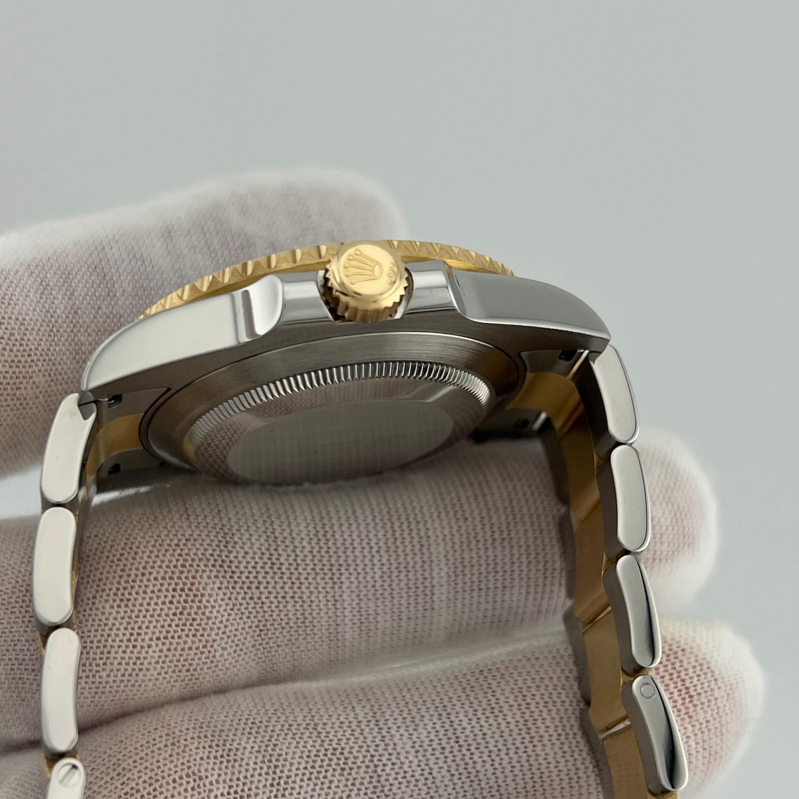 Rolex Submariner 116613LN 40mm Black Ceramic 18K Yellow Gold Stainless Box Paper For Sale 2