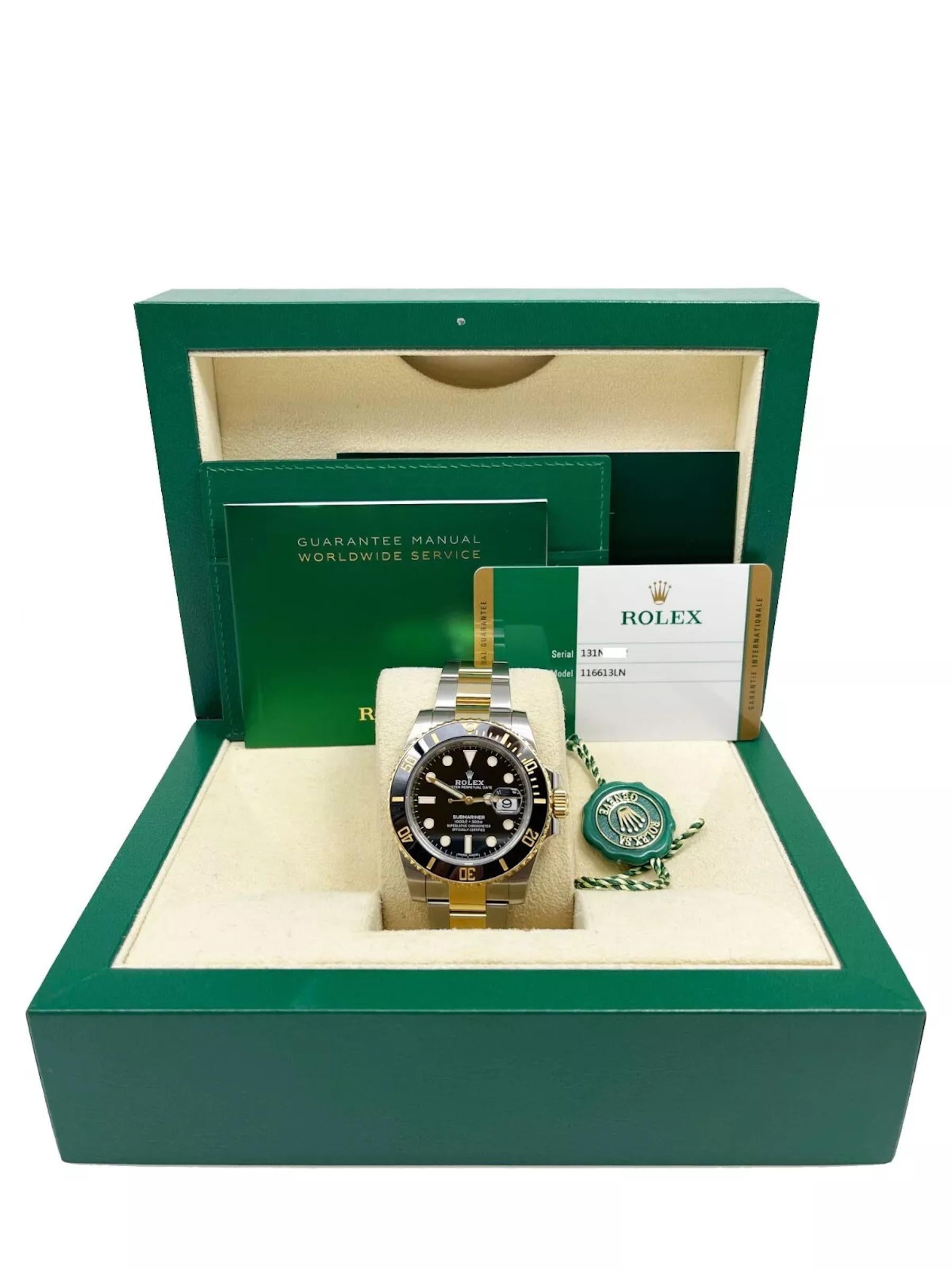 Rolex Submariner 116613LN Schwarze Keramik 18K Gold Stahl Box Papier 2017 im Zustand „Hervorragend“ in San Diego, CA
